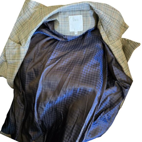 Women's Luii Plaid Blazer Jacket XL - Picture 4 of 10